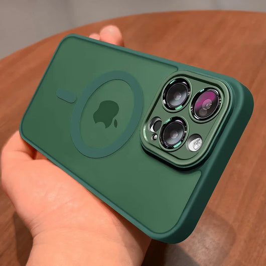 Magnetic Luxury Lens Protector Matte Translucent Case For iPhone 17 16 15 14 13 12 11 Pro Max For Magsafe Wireless Charger Cover FORME